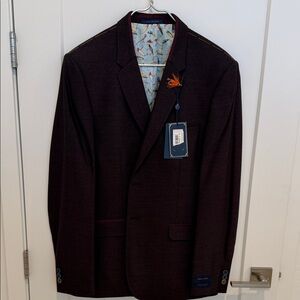 NWT Ted Baker Men’s  Gemini Maroon 44 R Wool Sport coat
$609